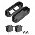 Uxcell Inline Cord Switch Ac250v 6a 125v 10a On-off-on Control Feed-through Rocker For Bedroom Table Lamp Desk Light 2pcs