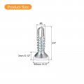 Uxcell 8 X 3 4 White Screws Self Drilling 50pcs Flat Head Phillips Sheet Metal Screw Wood To