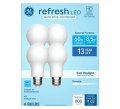 Ge Refresh 60-watt Eq A19 Daylight Dimmable Led Light Bulb 4-pack