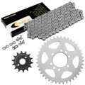 Caltric Drive Chain And Sprockets Kit Compatible With Suzuki Lt-z400 Quadsport Z400 2x4 2003-2008