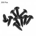 Uxcell Hex Socket Self Tapping Screws M5 X 16mm Carbon Steel Wood Screw 200pcs