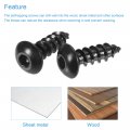 Uxcell Hex Socket Self Tapping Screws M5 X 16mm Carbon Steel Wood Screw 200pcs