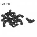 Uxcell M6 Wing Nuts Nylon Butterfly Nut Hand Twist Tighten Fasteners Black 25pcs
