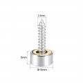 Uxcell Mirror Screws Decorative Caps Cover Nails Polished Stainless Steel 10mm 8pcs