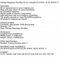 Topteng Replacement Voltage Regulator Rectifier Fits For Yamaha Golf Carts G8 G9 G14 G16 G20 G21 G22 1991-up Jf2-81910-00