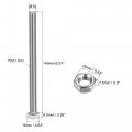 Uxcell M10 X 140mm Hex Head Screws Bolts Nuts Flat Lock Washers Kits 304 Stainless Steel Fully Thread Hexagon 6 Sets