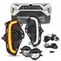 Hecasa Pair Led Fog Light Bezel Assembly W Harness Switch Kit For 2019-2025 Toyota Rav4 Replacement Lx2592113 Lx2593113 Lamp 