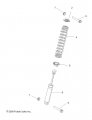 Polaris Ranger Compression Spring Front White Genuine Oem Part 7043691-133 Qty 1