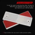 Uxcell 15pcs White Car Truck Plastic Rear Bumper Mount Adhesive Reflector W Screw Holes