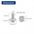 Uxcell M3x8mm Phillips Hex Head Flange Bolts 30pcs 304 Stainless Steelagon Hex Machine Screws