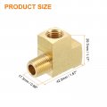 Uxcell Brass Tee Pipe Fitting 1 4 X Npt 3 Way T-connector Coupler Adapter For Gas Transport Connect Pipelines 2 Pcs