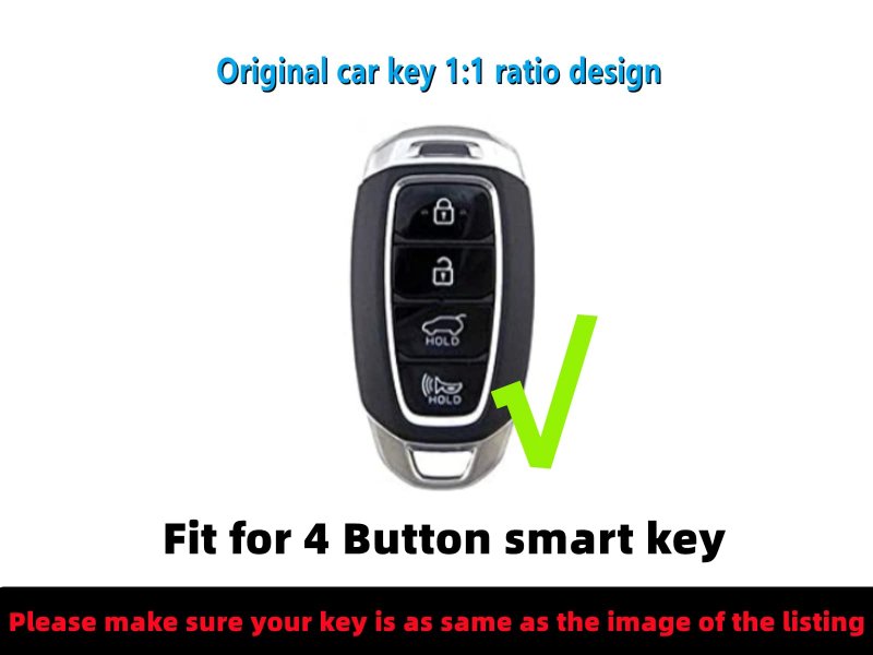 Silicone Rubber Key Fob Cover For Hyundai Accent 2018 2021 Azera 2017 Elantra Gt 2019 Veloster And N 95440g80004x 2 Pack