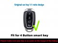 Silicone Rubber Key Fob Cover For Hyundai Accent 2018 2021 Azera 2017 Elantra Gt 2019 Veloster And N 95440g80004x 2 Pack