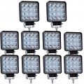 Lightsgogo Led Pods For Trucks 4 Inch Work Lights 48w 4000lm 12v 24v Waterproof Square Off Road Light Bar Atv Utv Rv Tractor 