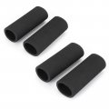 4pcs Black Motorbike Handlebar Slip-on Foam Covers Anti Vibration For Motorcycle Sport Bike Cafe Racer Atv Utv Grip 