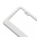 Uframe Stainless Steel License Plate Frame Holder 2 Screw Holes W Adjustable Space White
