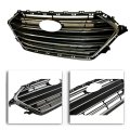 Black Front Bumper Chrome Grille Replacement For Elantra 4dr Sedan 2017 2018