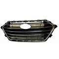 Black Front Bumper Chrome Grille Replacement For Elantra 4dr Sedan 2017 2018