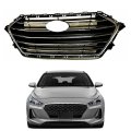 Black Front Bumper Chrome Grille Replacement For Elantra 4dr Sedan 2017 2018