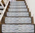 Stone Inlay Stair Treads For Wooden Steps Modern Indoor Carpet Safety Rug Kids Washable Non-slip Mats Staircase 30 X8 13pcs 