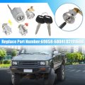 X Autohaux 1 Set Ignition Switch Door Lock Cylinder With Key For Toyota Pickup Hilux Ln80 Ln85 Ln90 Ln105 Ln108 69058-60041