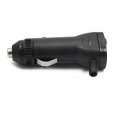 Uxcell Black 12v 24v Car Cigarette Lighter Socket On Off Switch Plug Connector Adaptor