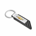 Ipick Image For Chevrolet Golden Logo Silver Metal Plate Carbon Fiber Texture Black Pu Leather Key Chain Keychain Official