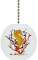 Yellow Seahorse Solid Ceramic Fan Pull 