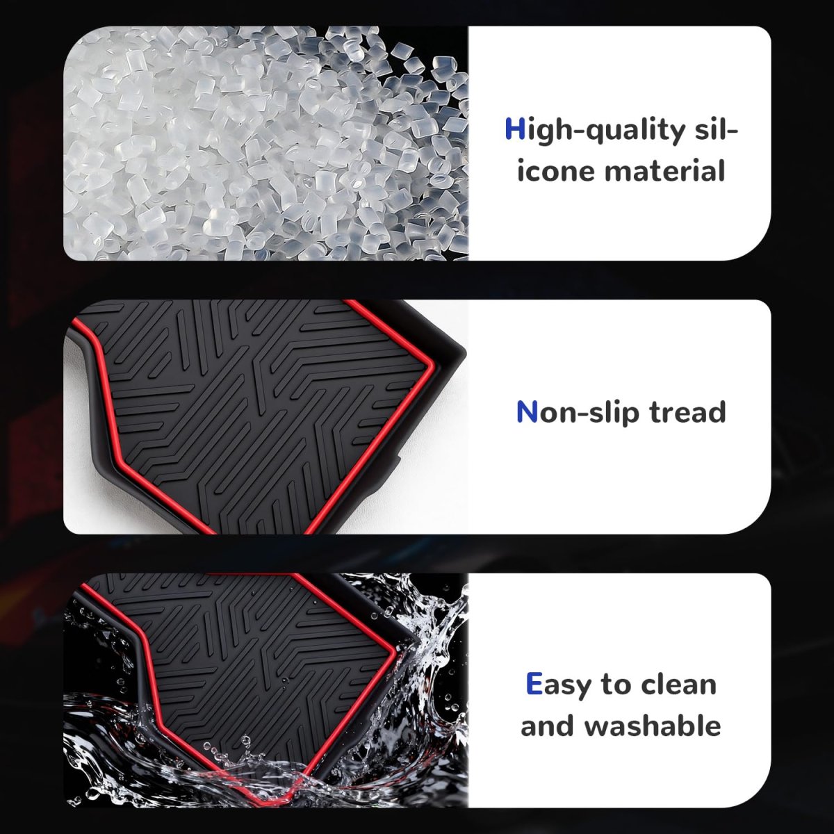 Cup Holder Inserts For 2024 2025 2026 Toyota Tacoma Silicone Center Console And Rear Armrest Coasters Non Slip Anti Dust