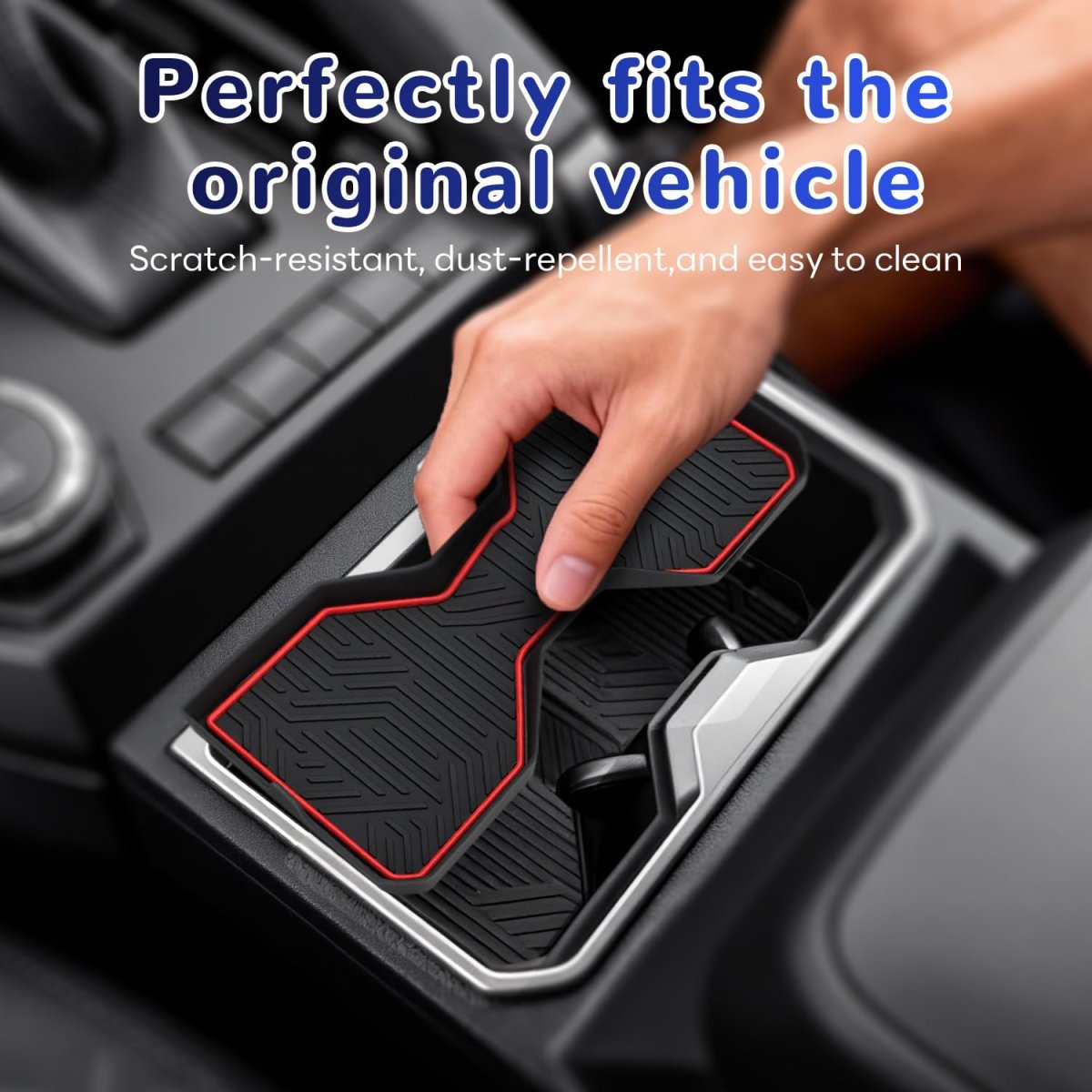 Cup Holder Inserts For 2024 2025 2026 Toyota Tacoma Silicone Center Console And Rear Armrest Coasters Non Slip Anti Dust