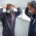 Incly Respirator Half Face Cover For Chemicals Paint With Goggles And Asbestos Safe Breathing Against Dust Organic Vapors Gas 