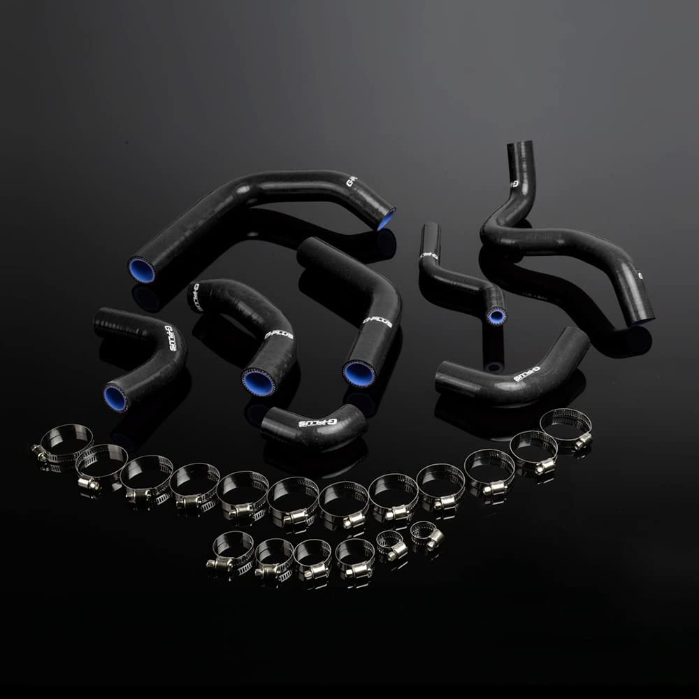 Silicone Radiator Coolant Hose Kit With Clamps For Ducati 998 998s 2002 2003 2004 Black High Temperature Resistant Nylon Tubing