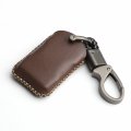 Wfmj Leather For Gmc Sierra Yukon Chevrolet Silverado Colorado Cadillac Remote Smart 4 Buttons Key Case Cover Fob Chain Brown