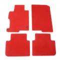 Ikon Motorsports Floor Mat For 2013-2017 Honda Accord Sedan 4-door Factory Fitment Red Nylon Front Rear Car Mats Liner Carpets