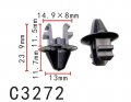 Autobahn88 Radiator Shroud Nylon Clip Compatible With Ford Pack Of 20