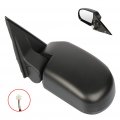Ocpty Black Left Side Mirror Fit For 1998-2004 Chevy S10 Textured Glass Heated Manual Folding