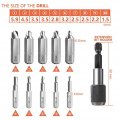 Dtacke Damaged Screw Extractor Set 22 Pcs Stripped For Broken Bolt All-purpose Hss Remover Black