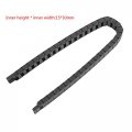 Hilitand Cable Drag Chain 15mm X 30mm Black Reinforced Nylon Cnc Machine Tool Wire Carrier 1m