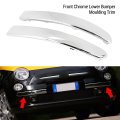 Front Chrome Lower Bumper Moulding Trim Abrasionproof Stylish Protective Set For Car