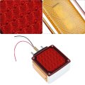 Semi Truck Lights 2 Pack Led Turn Signal Trailer Fender Enhanced 60leds Double Face Amber Red Square Pedestal Side Marker