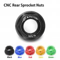 Autobahn88 Motorcycle Sprocket Nut Dress-up Kit Compatible With Kawasaki Ksr 50 80 All Years Black Set Of 4