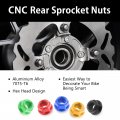 Autobahn88 Motorcycle Sprocket Nut Dress-up Kit Compatible With Kawasaki Ksr 50 80 All Years Black Set Of 4