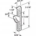 Prime-line Products E 2098 Plated Diecast Sliding Door Keeper With Anti Lift Pin Chrome