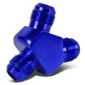 Auto Dynasty 10-an Male Flare Y-block Adapter Coupler 10an Aluminum Fuel Oil Fitting Blue