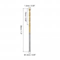 Uxcell High Speed Steel Straight Shank Twist Drill Bit Fully Ground Titanium Coated 1 3mm Diameter 34mm Total Length 12mm 24