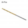 Uxcell High Speed Steel Straight Shank Twist Drill Bit Fully Ground Titanium Coated 1 3mm Diameter 34mm Total Length 12mm 24