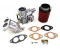 1968-1974 Weber 34 Ict Carburetors Part Number 15290 035 Volkswagen Beetle 1600 T1 With Intakes Linkage Fuel Filter 1 6l 1584cc