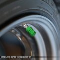 17mm Hexagon Style Anodized Aluminum Green Tire Valve Stem Caps Pack Of 4
