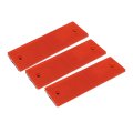 Rectangle Reflective Self Adhesive Sticker Tape For Car Truck Motorcycle Safety Warning 50 Pcs Red