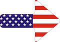 5in X 3 American Flag Arrow Sticker Vinyl Sign Pointer Symbol Stickers By Stickertalk 